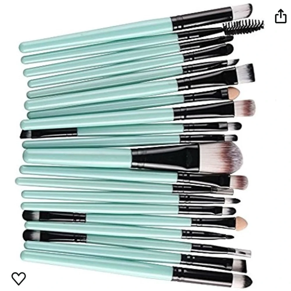 - 20pcs Cosmetic Makeup Brushes Set Eyeshadow Lip Brush (Green+Black) (ne…